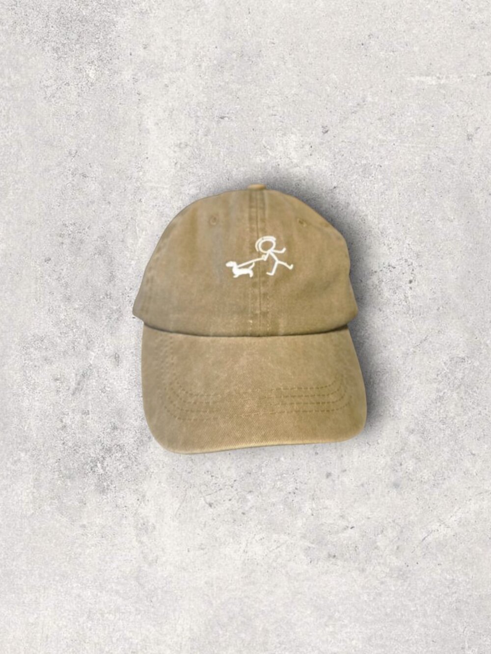 Taking a Dachshund for a Walk Denim Beige Ball Cap Hat - NWOT - Picture 3 of 6